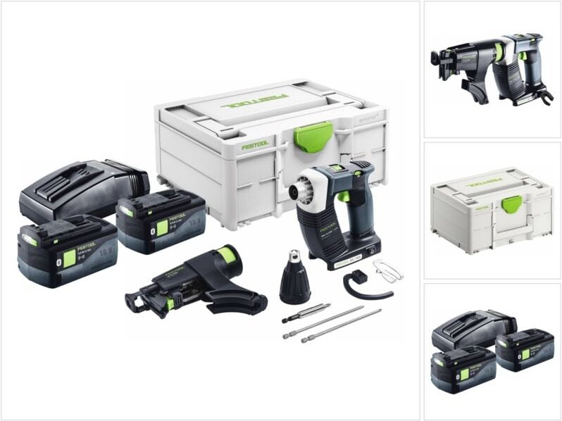 Festool DURADRIVE DWC 18-4500 Basic Akku Bauschrauber 18 V 14 Nm Brushless + 2x Akku 5,0 Ah + Ladegerät + Systainer