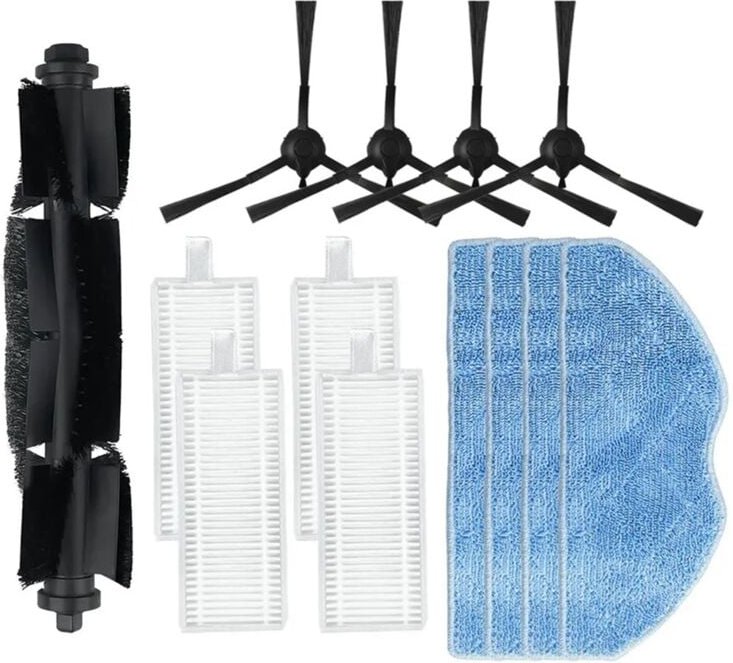 Thumbnail - Für Choice R2 / Plus Roboter-Staubsauger, Rollen-Seitenbürste, Hepa-Filter, Mopptücher, Lappen, Zubehör, Ersatzteil-Set