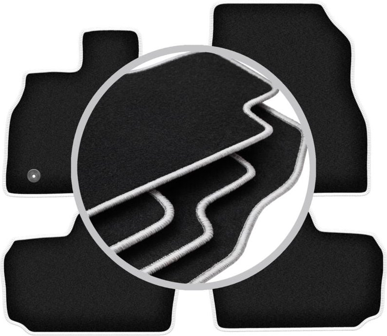 CARLUX-SILVER Autofußmatten für: Nissan Leaf I Fließheck (2010-2017)