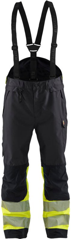 Arbeitslatzhose mit Schultergurten, Hochsichtbarkeit Klasse 1 1877 - Schwarz/Gelb XS