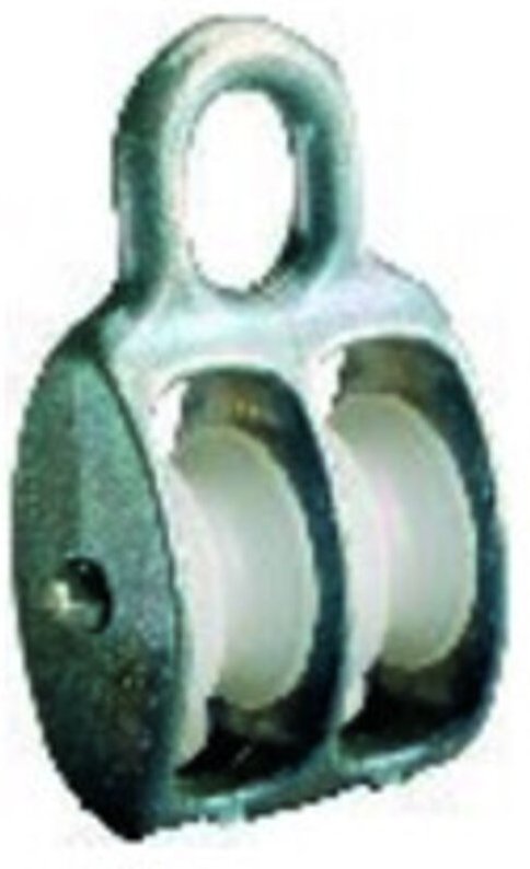 Pösamo Blockrolle doppelt galZn für Seil-Ø b. 8,0mm
