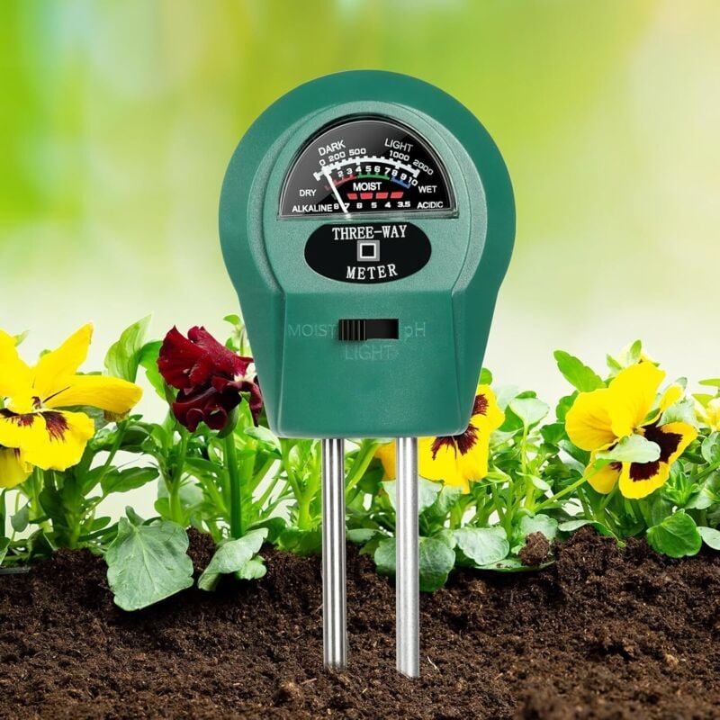 3 in 1 Boden tester für Feuchtigkeit, pH-Wert und Licht, kein Batterie benötigt Einfaches Gartenwerkzeug für Blumen, Pfl...