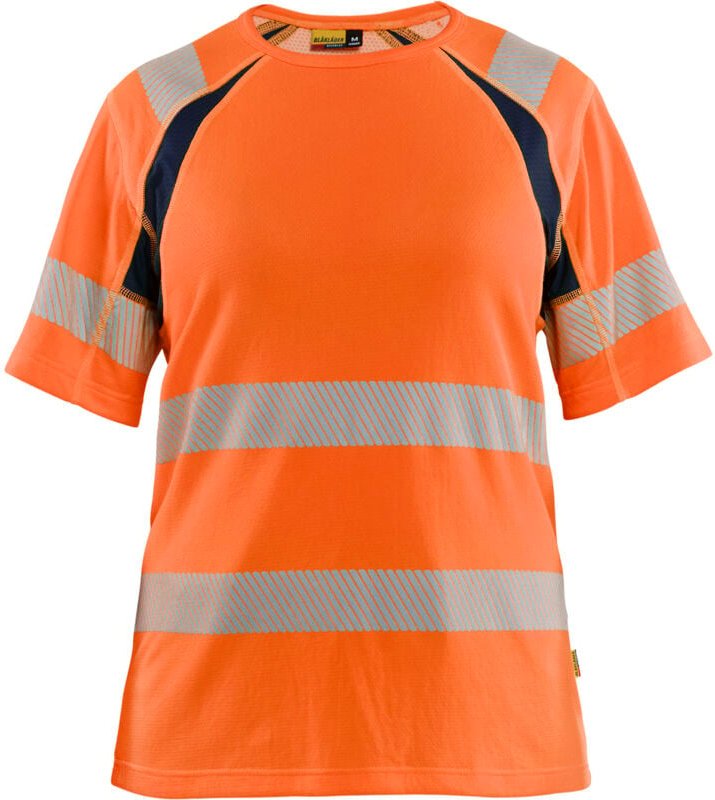 Hochsichtbares Arbeitsshirt für Damen 3503 - Orange/Navy XXXL