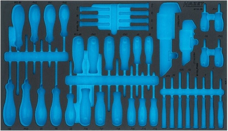 Hazet 2-Komponenten Weichschaumeinlage, L x B: 691 mm x 392 mm, für 163-480/57N