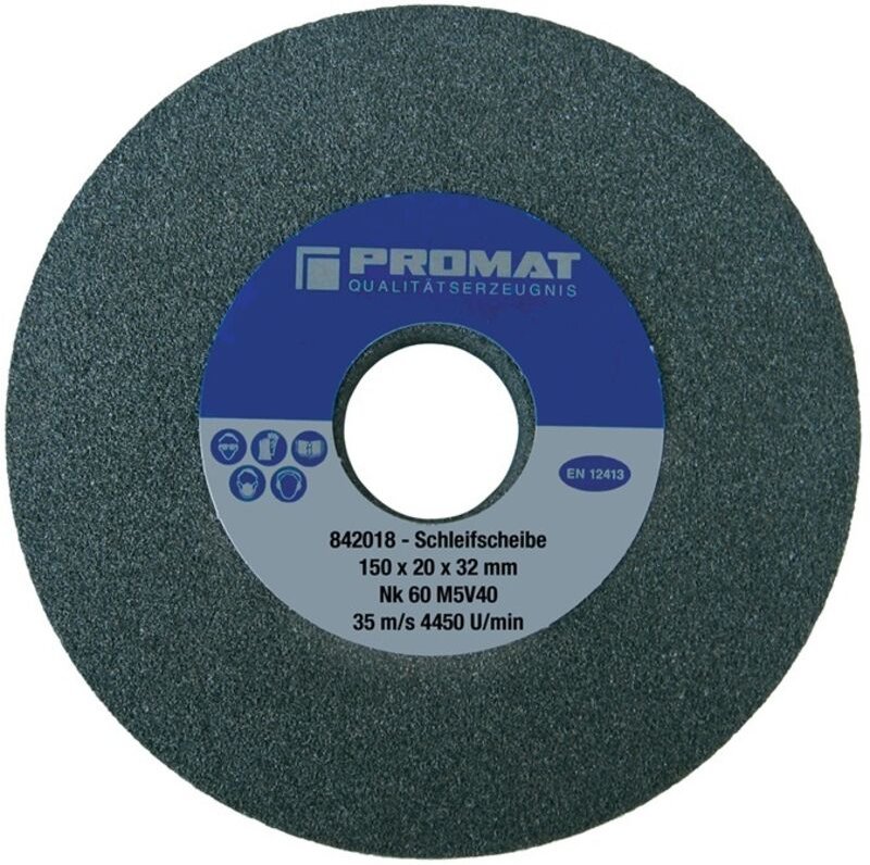 Promat - Schleifbockscheibe Ø300xB40x76mm 36 Form a mit Aussparung 125 x 19 mm Normalkorund