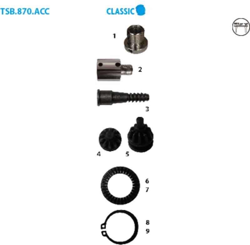 Zubehör für Drehfutter-Spannfutter Classic Teil Nr. 8 Außenring M33 X 3,5 mm
