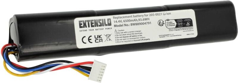 Akku Ersatz für 205-0023, 205-0026, 205-0021, 205-0022 für Saugroboter Schwarz (6500 mAh, 14,4 v, Li-Ion) - Extensilo