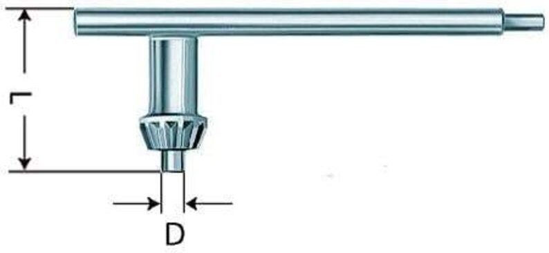 Röhm Bohrfutterschlüssel Größe S2A T, mit DIN-Verzahnung 6349 für Zahnkranz-Bohrfutter - 309380