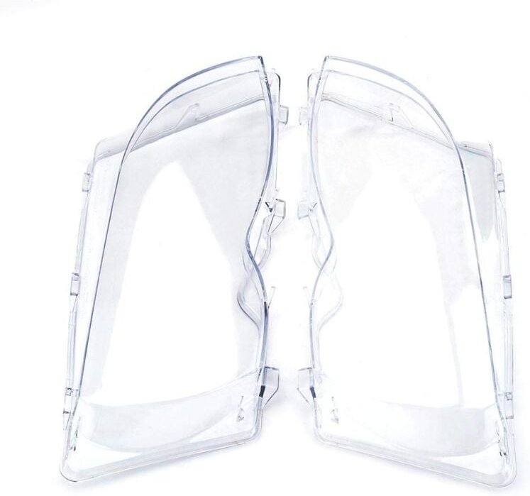 Jeffergarden - Scheinwerferglas, PC-Kunststoff, 2 Stück, vergilbungsbeständig, klar, 63126924043, Ersatz für E46 4D 320i...