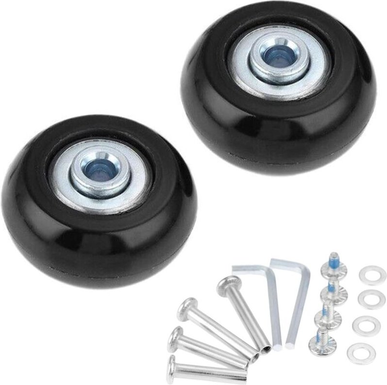 Sollbry Koffer-Ersatzräder, Koffer-Ersatzräder, Kofferrolle, Kofferrad, Ersatz-Gepäckrollen, Universal-Kofferrad, Ersatz...