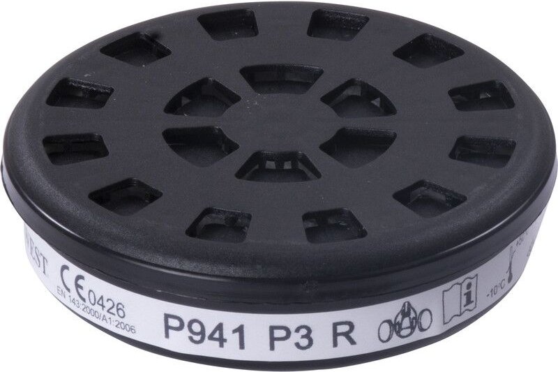 Satz mit 6 Partikelfiltern P3, Bajonettanschluss, Braun