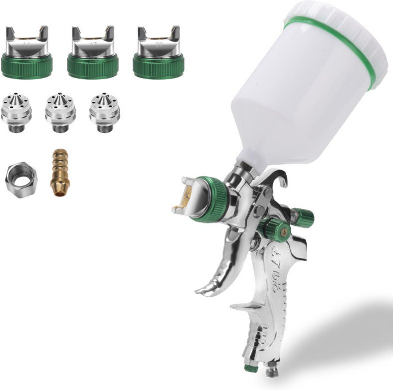 Swanew hvlp Lackierpistole Die schwerkraftkanone 600ml Profi Spritzpistole 100 ml/min 0.35Mpa 1 Stück