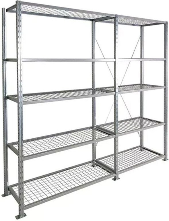 Regale mit Fachböden aus Gitter: Sprinklerstandard - 5 Ebenen - Startmodul - BxHxT: 1250x2000x600mm - RAYOSPR/201260/D