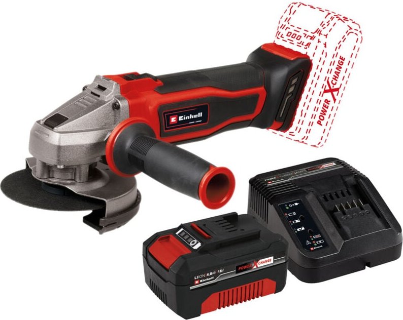 Thumbnail - Akku-Winkelschleifer te-ag 18/ 115 q Li Kit (1x 4,0 Ah) - Einhell