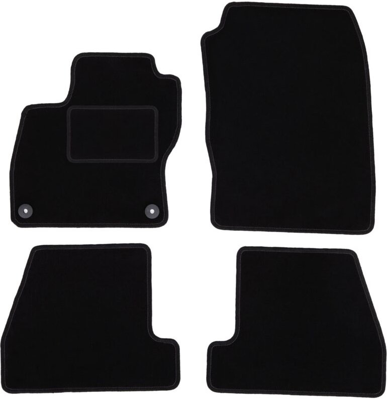 Schwarze Veloursmatten für: Ford Focus MK3 Fließheck, Limousine, Kombi (2010-2018)