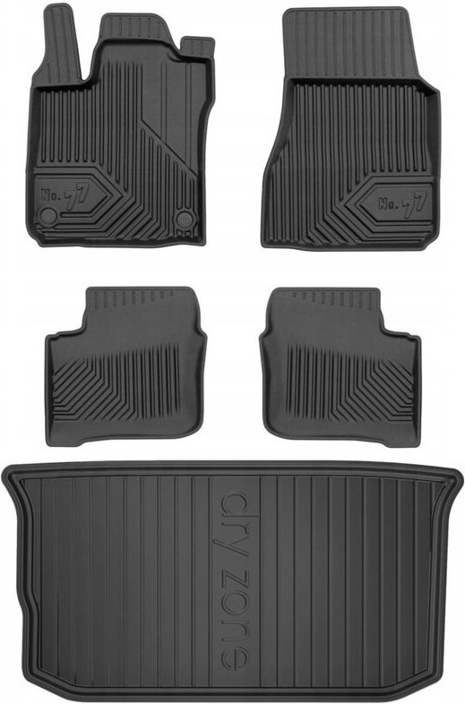 SET 77 Fußmatten und Fußmatten Renault Twingo 3 Schrägheck 2014-2018