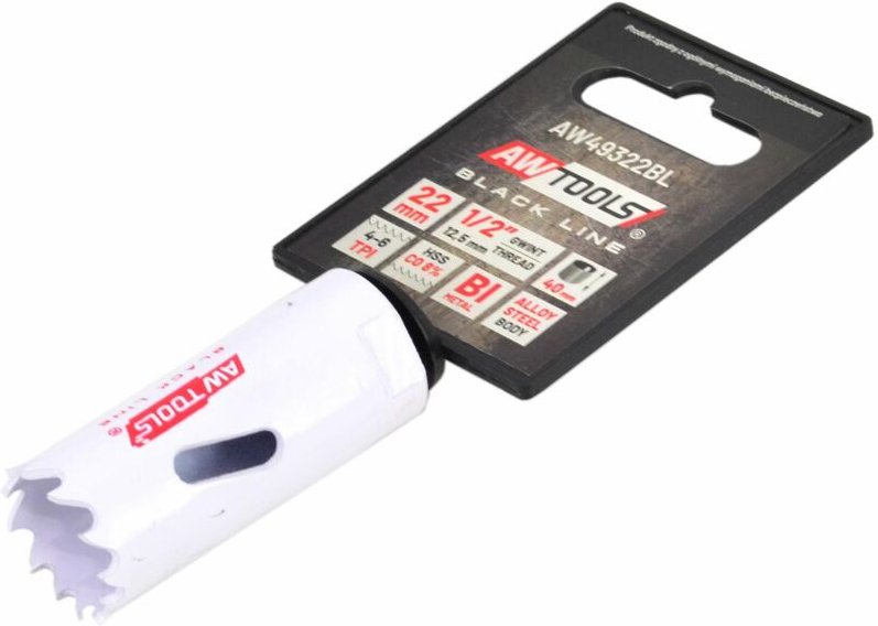 Awtools Bimetall-Bohrer HSS-Co 8% 22mm schwarze Linie