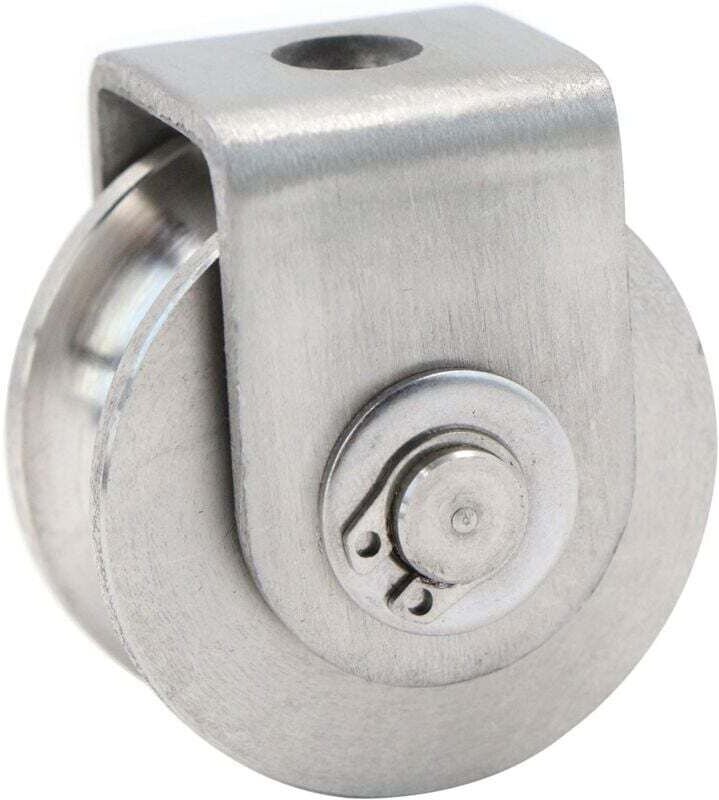 Einzelrolle, Edelstahl-Seilrolle, Heberolle, Kletterrolle, Laderolle, Heberolle, Kapazität 30 kg – 1 Stück, Silber - Ymy...