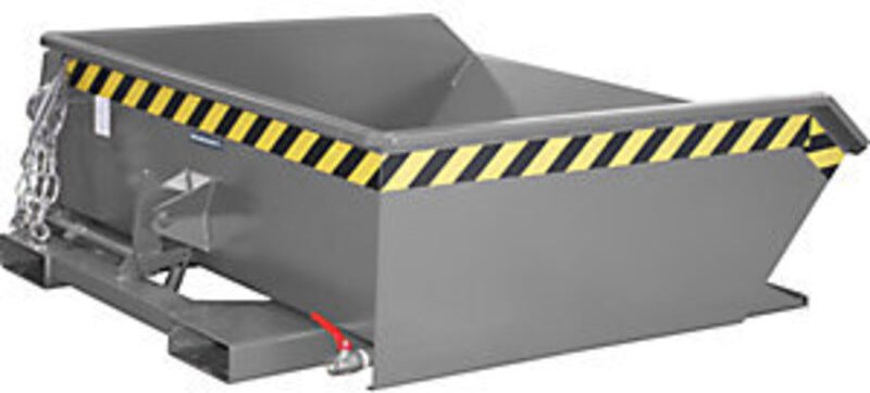 Bauer Mini-Spänebehälter SMGU 610, lackiert, Mausgrau