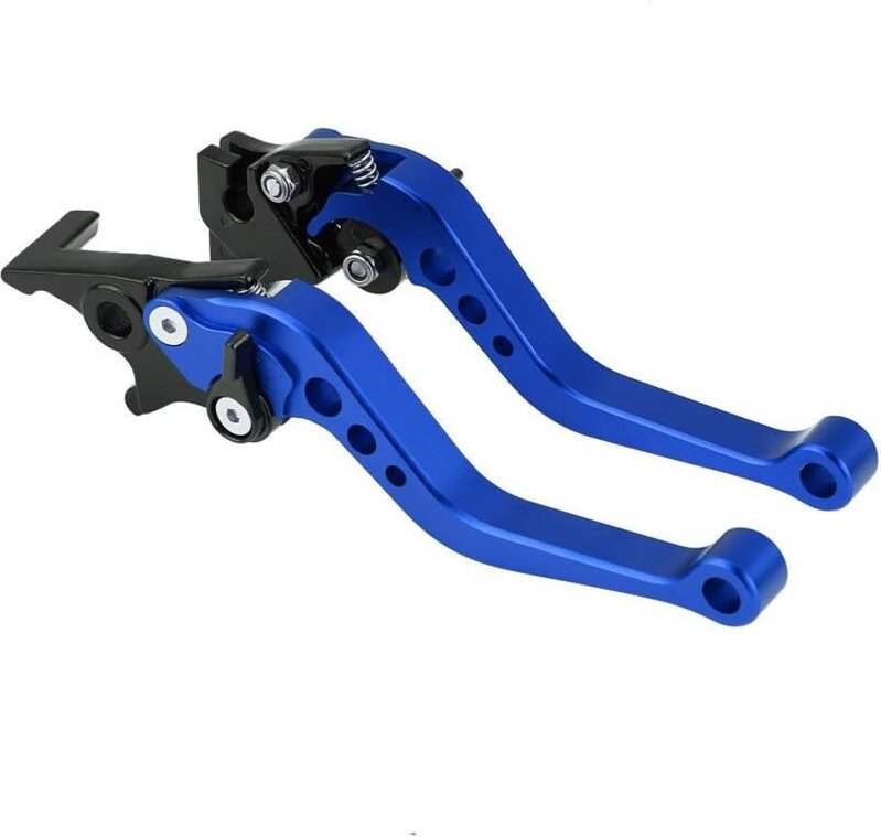 Beijiyi - 1 Paar 22 mm 7/8 Zoll Universal-Motorrad-CNC-Aluminium-Kupplungstrommel-Bremshebel (blau)