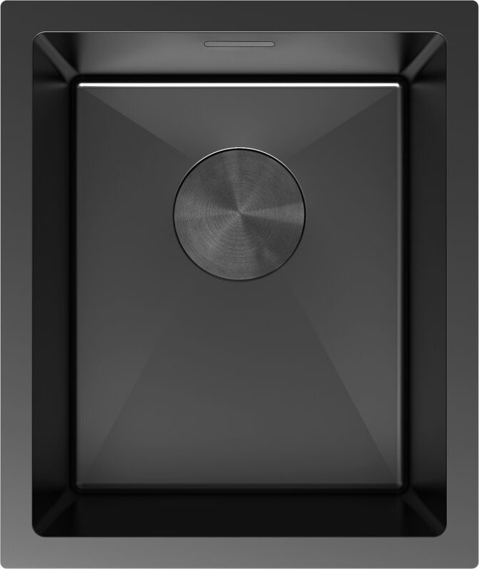 Mexen - Trixo Spülbecken aus Stahl 1-Kammer 370 x 440 mm, schwarz - 6412371000-70