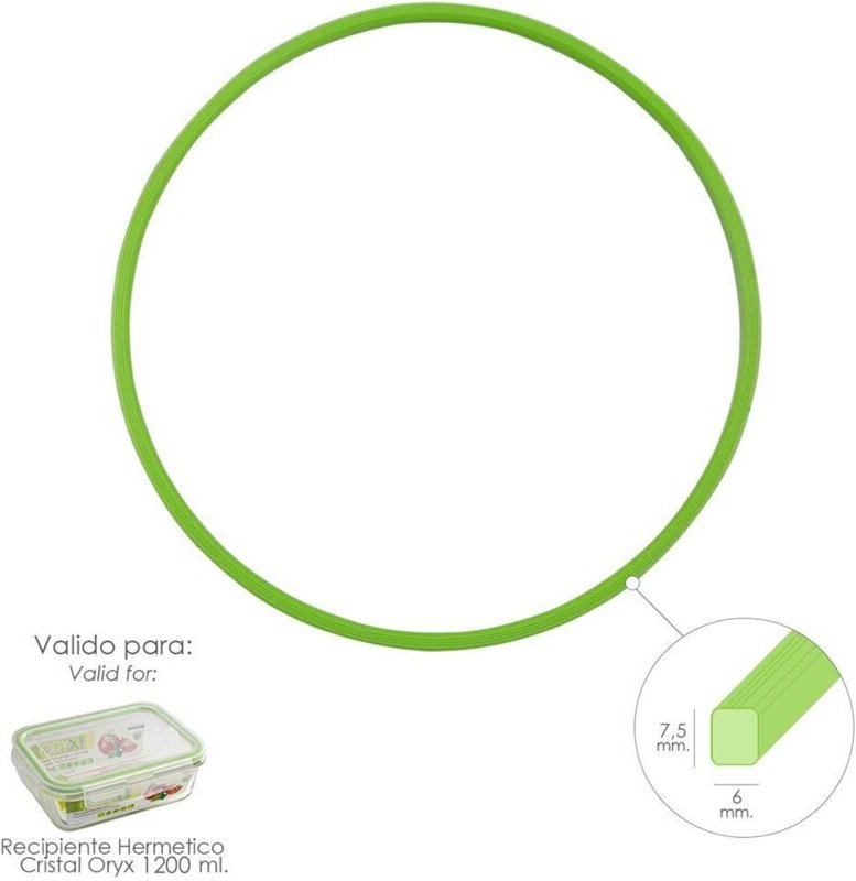 Oryx - Silikonring für rechteckigen hermetischen Glasbehälter 1.200 ml.