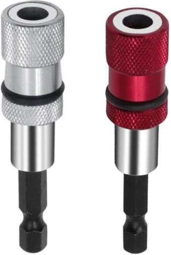 2 magnetische Bithalter mit Tiefenanschlag, 1/4 Zoll Sechskantschaft