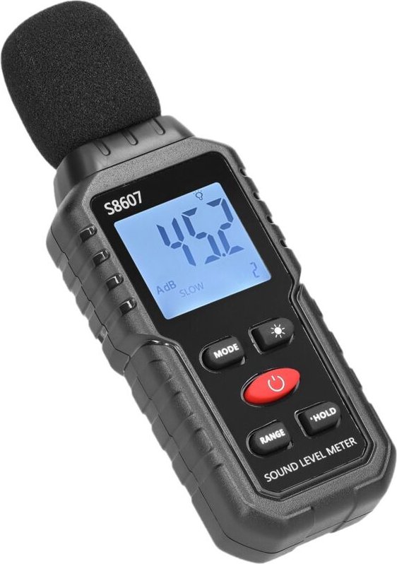 30–130 dB gewichteter Geräuschdetektor, Mini-Dezibel-Monitor, hochpräziser Schallpegelmesser, Digitalanzeige mit Hinterg...