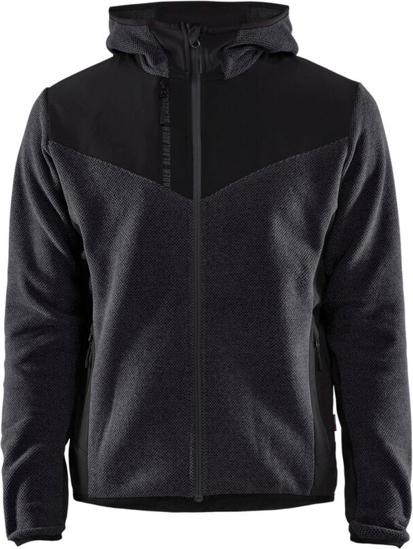 Arbeitsjacke aus Strick mit Softshell 5940 - Anthrazitgrau/Schwarz M