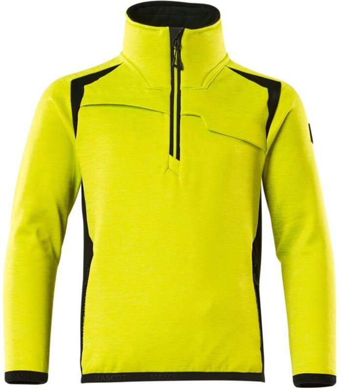 Mascot - Fleecepullover für Kinder,Reißverschluss Gr. 116, hi-vis gelb/schwarz