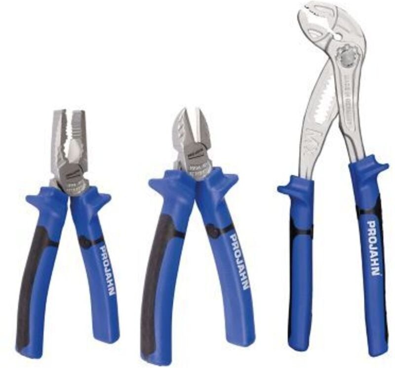 Projahn Zangen Set 3-tlg. (Wasserpumpenzange, Seitenschneider, Kombizange)