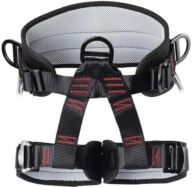 Klettergurt, Verstellbarer Sicherheitsgurt mit breiterer Körperdicke, Polyester-Kletterbaum für Felsrettung und Feuer