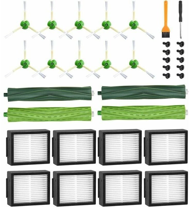 Ersatzteile für iRobot Roomba E5 E6 i7 i7+ i3 i3+ i4 i4+ i6 i6+ j7 j7+, Ersatzzubehörsets für Roomba i/e/j Serie, 4 Gumm...