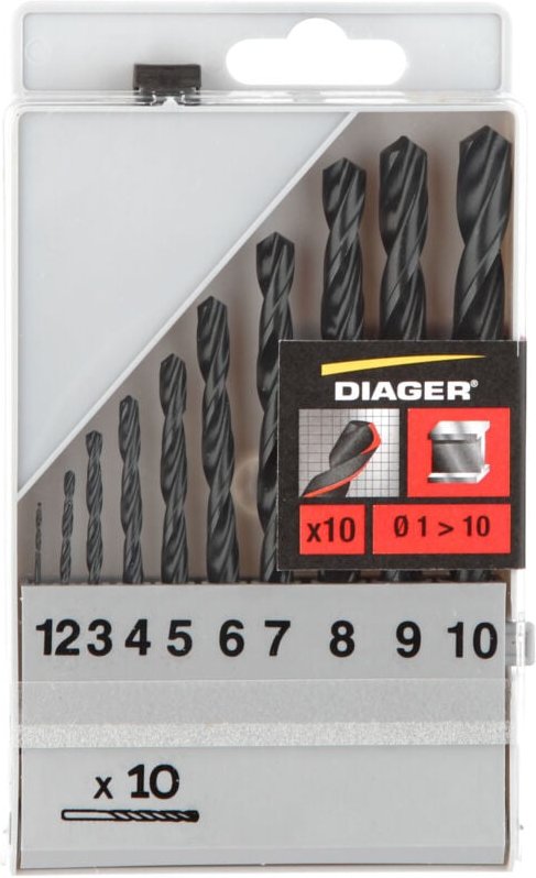 Thumbnail - Set aus 10 HSS-Standardmetallbohrern - 752C