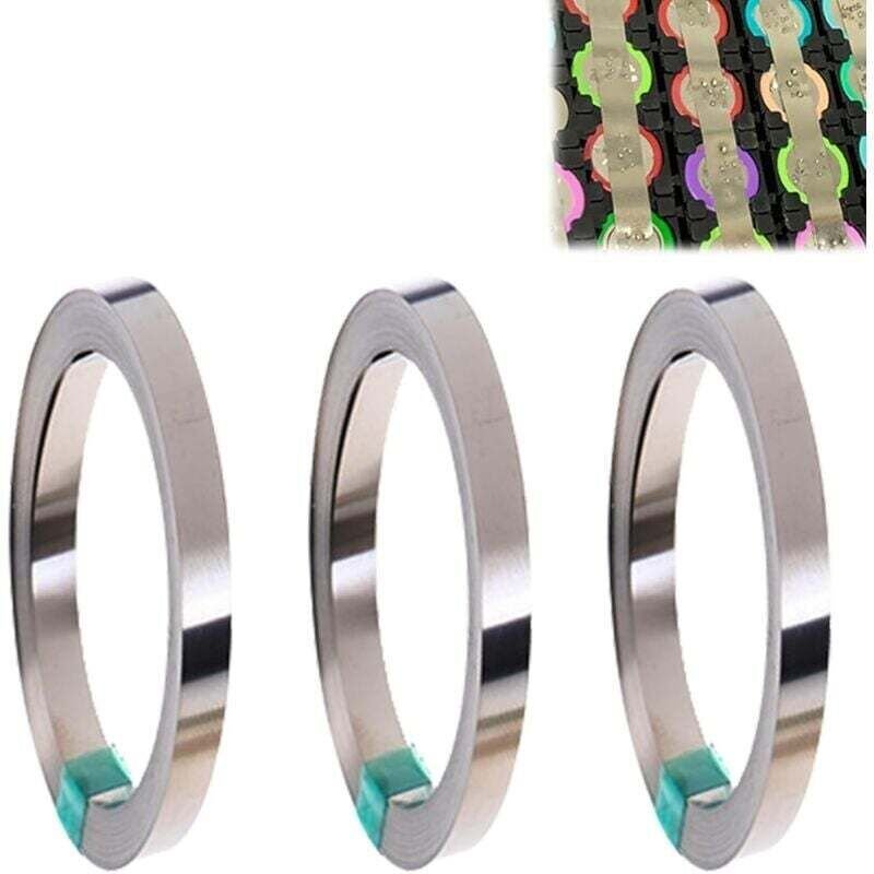 Rollen Nickelstreifen: Reinnickelstreifen, 0,18 mm, 10 m, Punktschweißstreifen aus reinem Nickel, korrosionsbeständig, P...