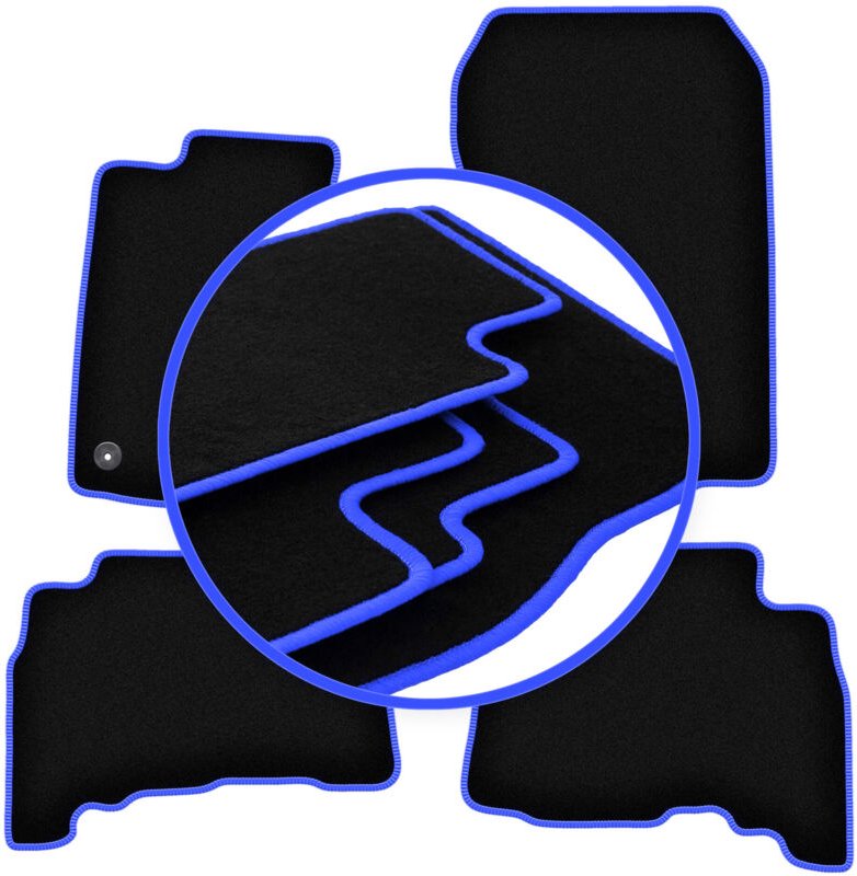 CARLUX-BLUE Autofußmatten für: Toyota Land Cruiser J150 Offroad (2009-)
