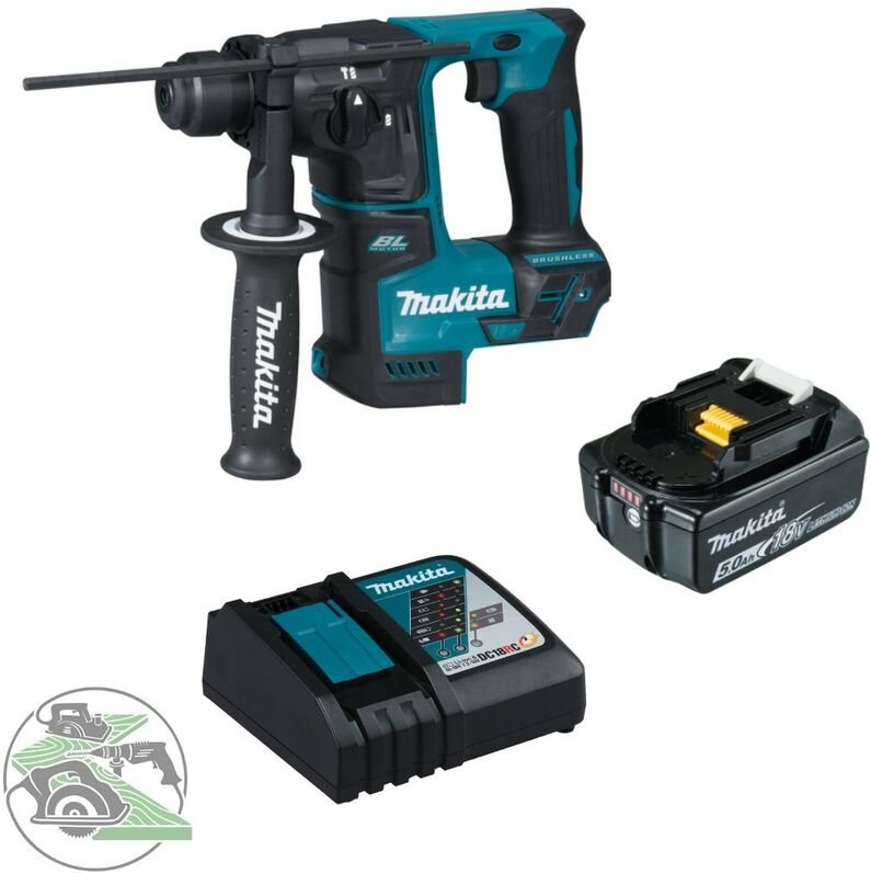 Thumbnail - Akku-Bohrhammer DHR171Z sds Plus 18V + BL1850B 5,0 Ah + Ladegerät DC18RC - Makita