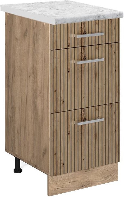 Vicco - Küchenunterschrank R-Line, Artisan-Eiche, 40 cm ap Marmor