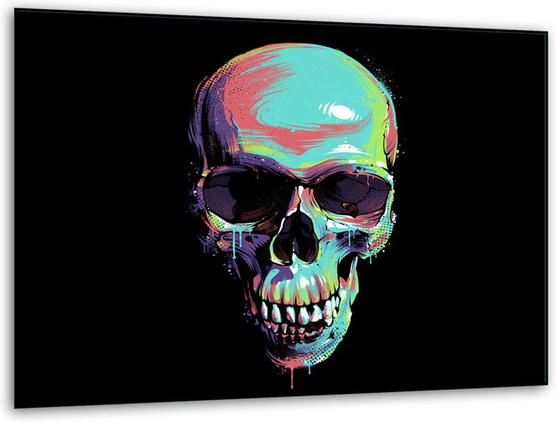 Glashackkungsbrett. 40x30 Schädelstand