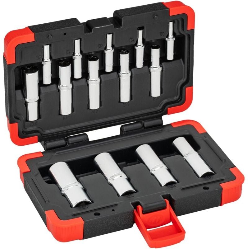 T Steckschlüsseleinsatz Satz ∙ V7014 ∙ 1/4 Zoll (6,3 mm) Vierkant hohl, 3/8 Zoll (10 mm) Vierkant hohl, 1/2 Zoll (12,5 m...