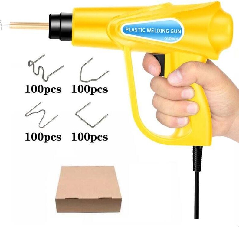 Ulisem 70-W-Kunststoffschweißgerät, Kfz-Kunststoffschweißgerät mit 200 Klammern, Heißkunststoffschweißgerät, 110-V-Autos...