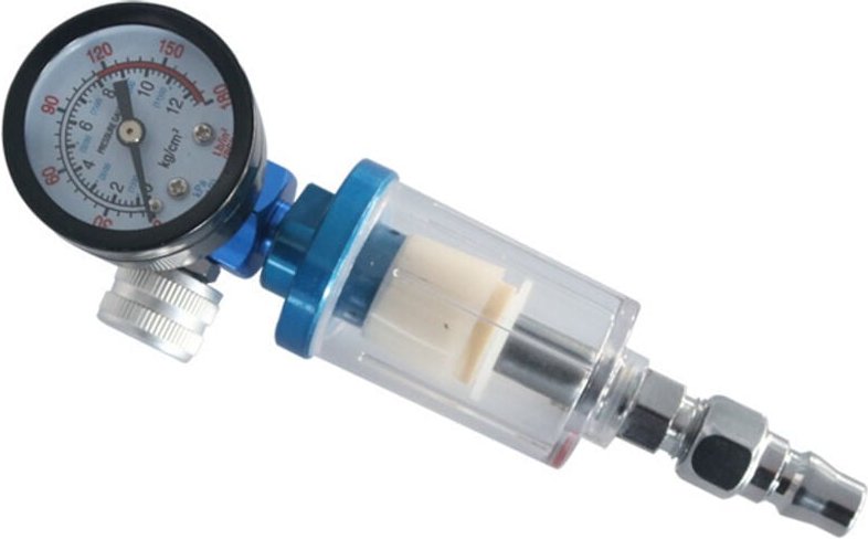 Pneumatische Spritzpistole, pneumatisches Sprühgerät, Luftregler, Manometer + Filterabscheider, Ölfilter