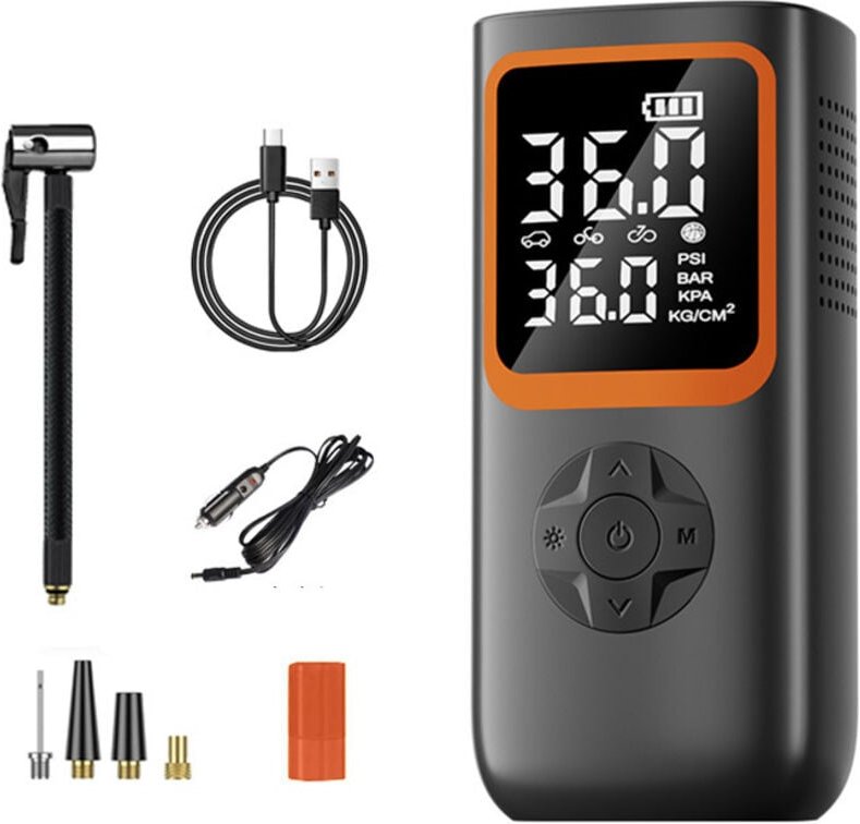 Tragbarer Reifenfüller – 150 psi kabellose Autoreifen-Füllpumpe mit Druckmesser und LED-Licht, 2-mal schnelleres Aufpump...