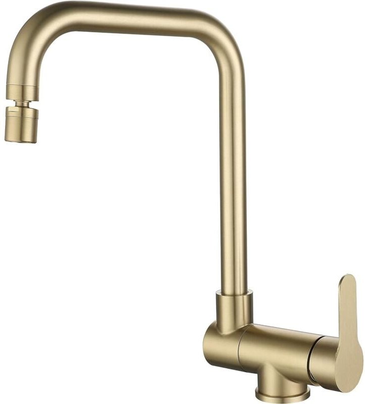 Wasserhahn Küche Brause, Küchenarmatur mit Ausziehbarem Brause, Mischbatterie Küche, Spültischarmatur Küche Gold moderne...