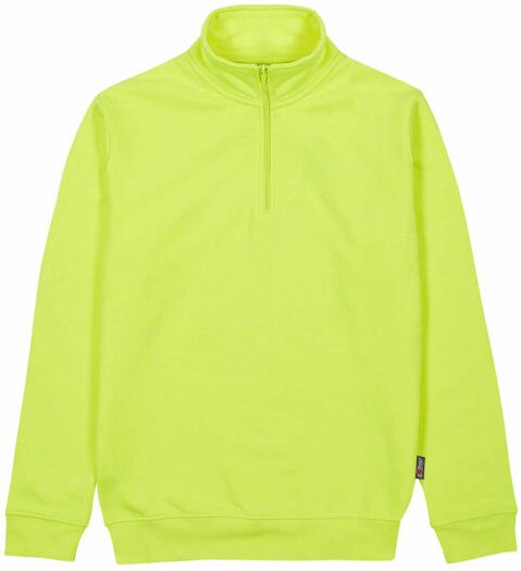 Thumbnail - Arbeits-Sweatshirt mit halbem Reißverschluss TAUTRA – Gelb, Packung zu 25 – M