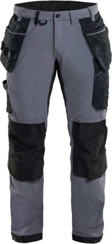 Arbeits-Hosen Handwerker Stretch 4D 1522 - Grau Schwarz/Schwarz 3XL - FR(56) - SE(C62) - Kurz