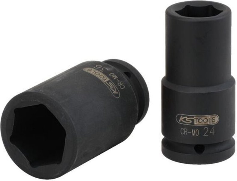 KS-Tools 515.1429-E 3/4" 6kant-Kraft-Stecknuss,l g,29mm, auf Hänger