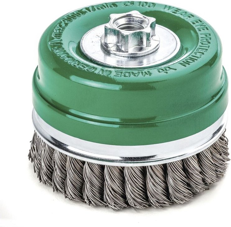 Topfbürste mit Edelstahl-Drahtklemme, gezopft 486817 Leßmann