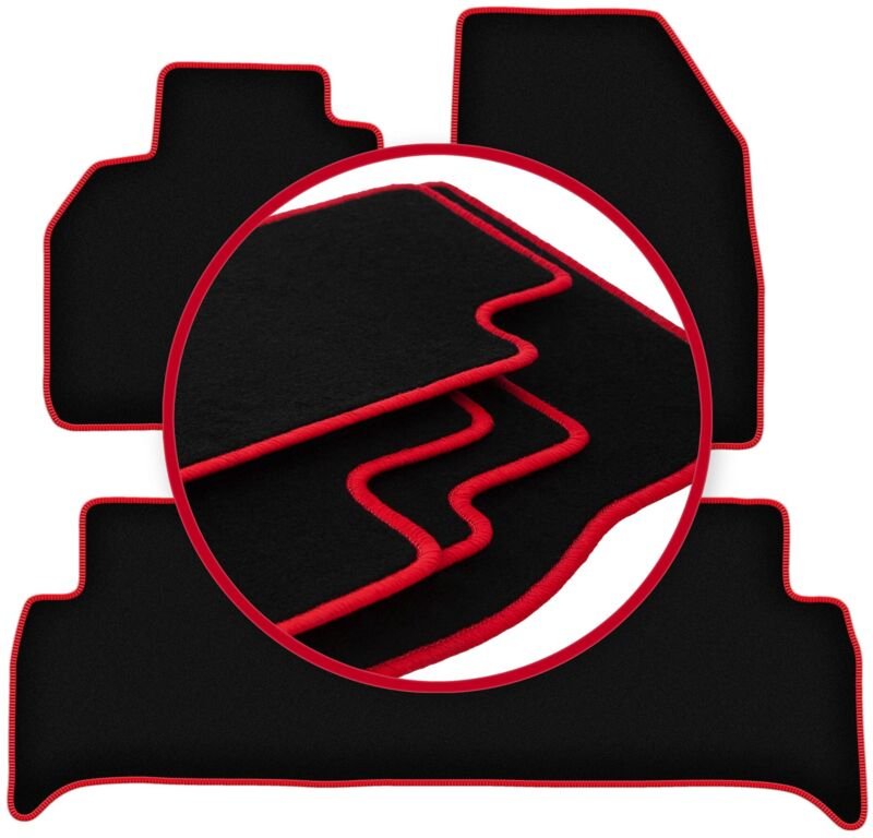 CARLUX-RED Autofußmatten für: Renault Scenic III Minivan (2009-2016)