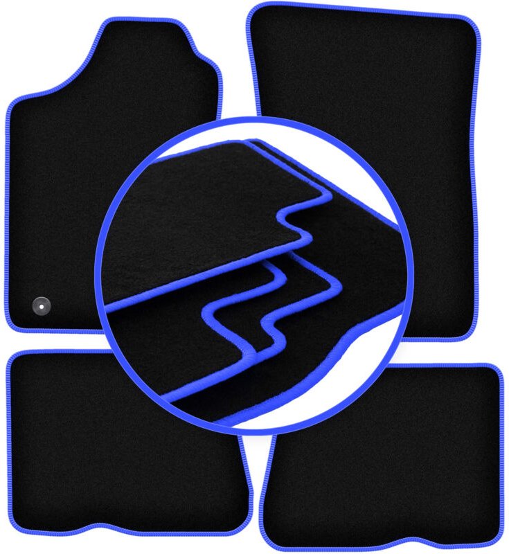 CARLUX-BLUE Autofußmatten für: Renault 19 Cabrio, Fließheck, Limousine, Chamade (1988-1996)